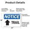 Signmission Trail (Up Arrow), 24 in W x Rectangle, Aluminum OS-2PACK-NS-A-1824-L-18712 - alternate 3